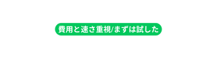 費用と速さ重視 まずは試した